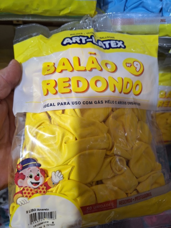 BAL�O 9 LISO C/50 AMARELO